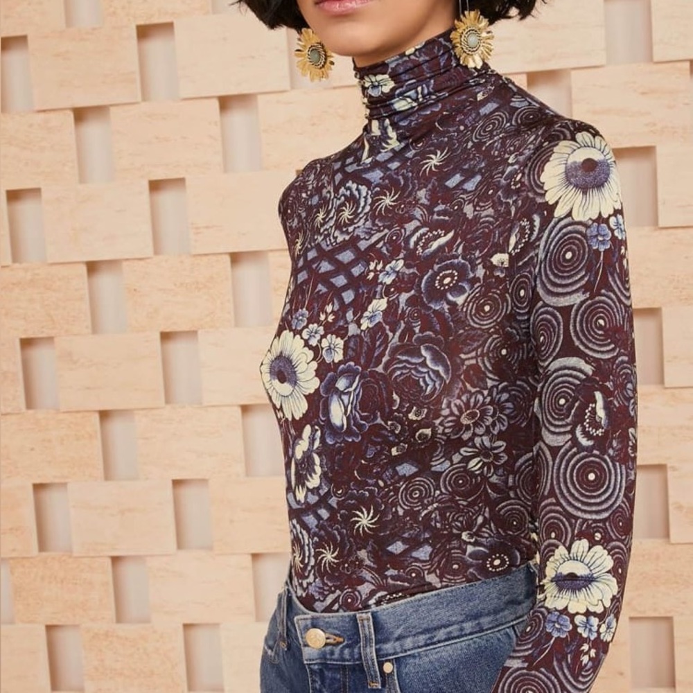 ULLA JOHNSON Aurelia turtleneck heliotrope - Picture 2 of 10